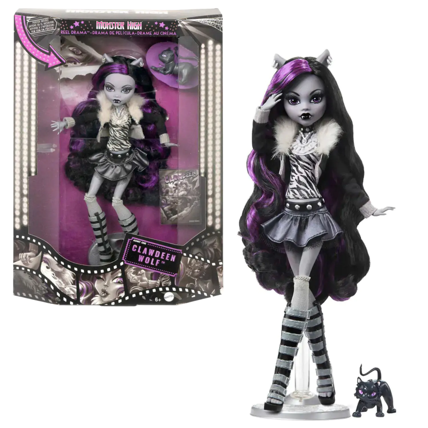 Monster High Reel Drama Clawdeen Wolf panenka fotografii produktu
