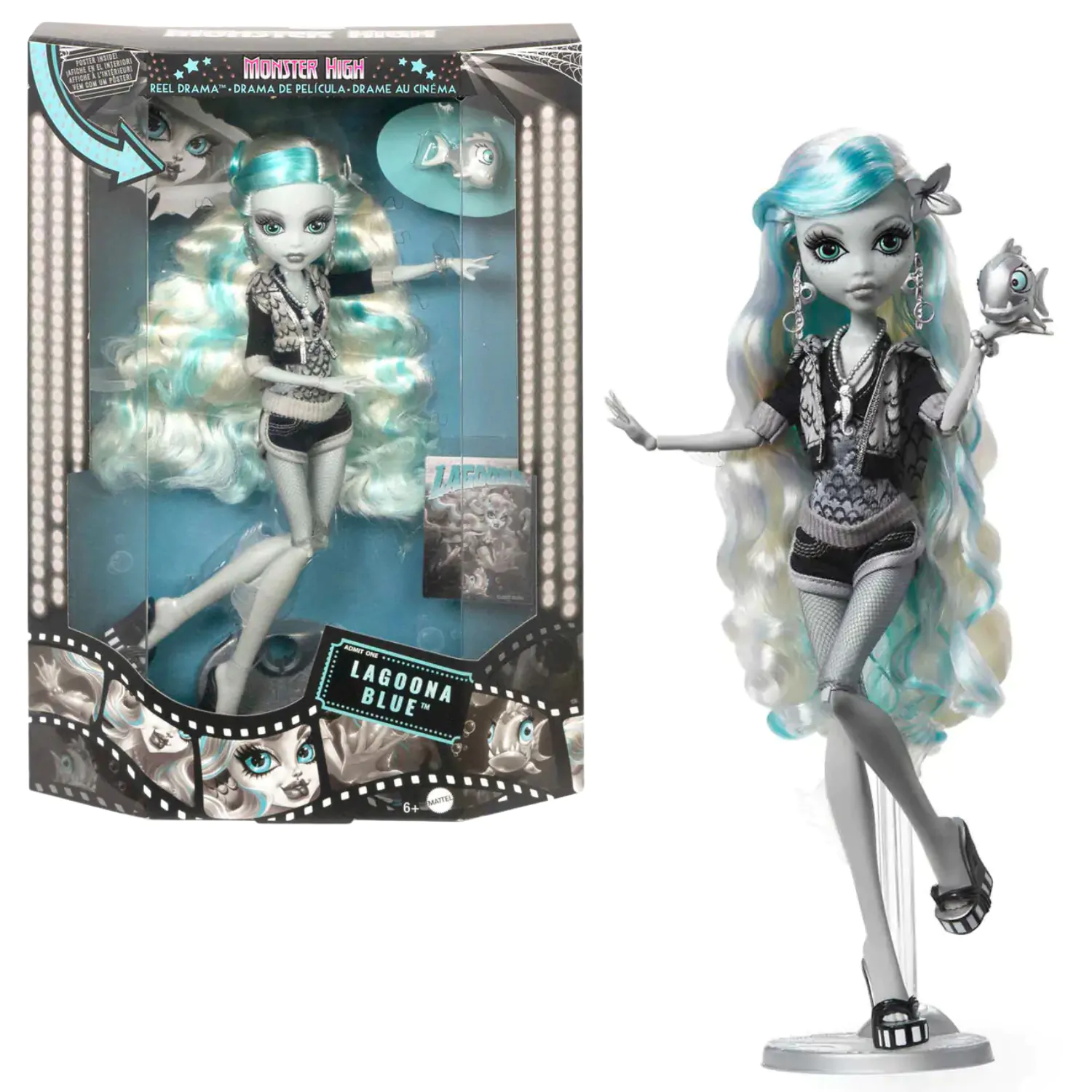 Monster High Reel Drama Lagoona Blue panenka fotografii produktu