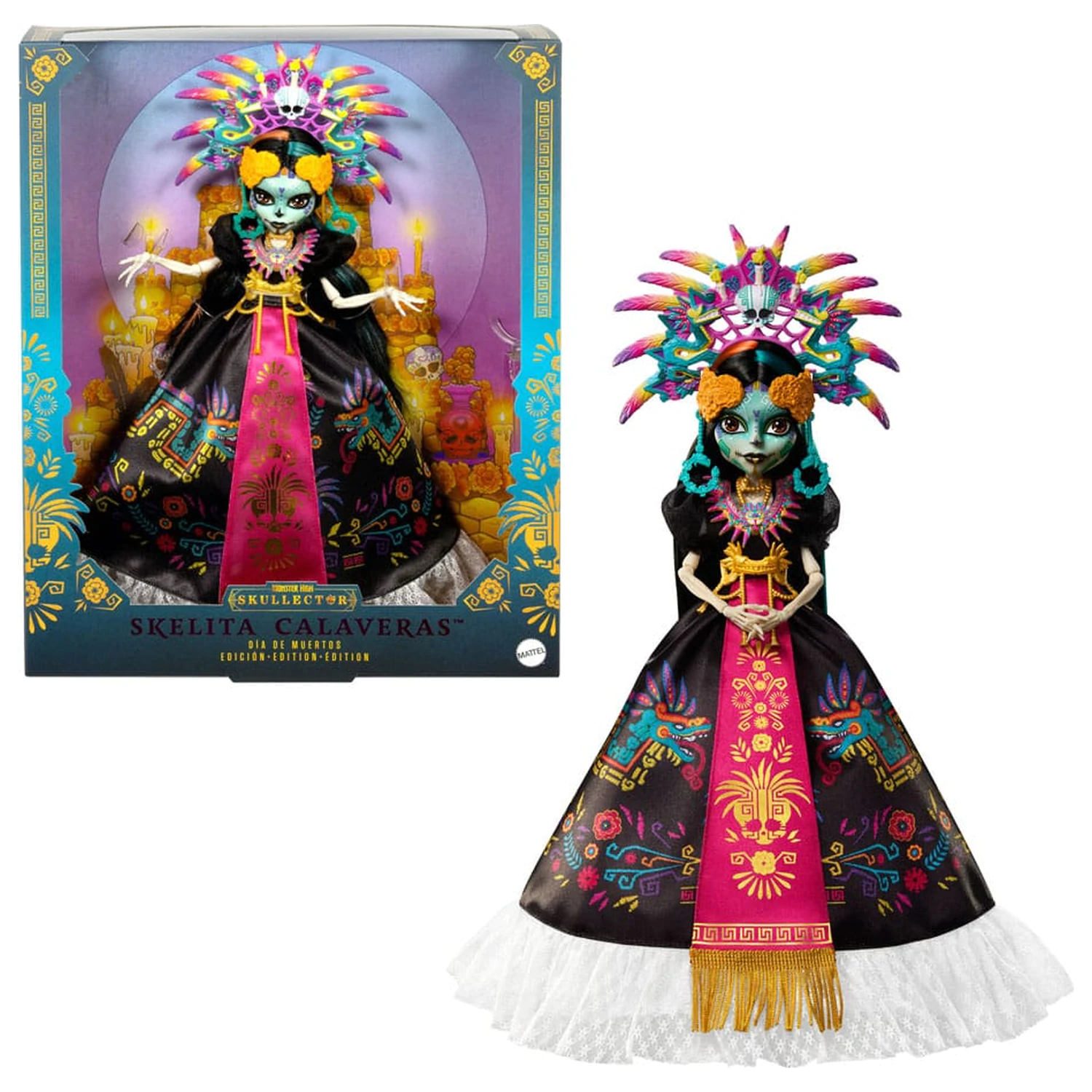 Monster High Skullector panenka Skelita Calaveras Día de Muertos Edition 32 cm fotografii produktu