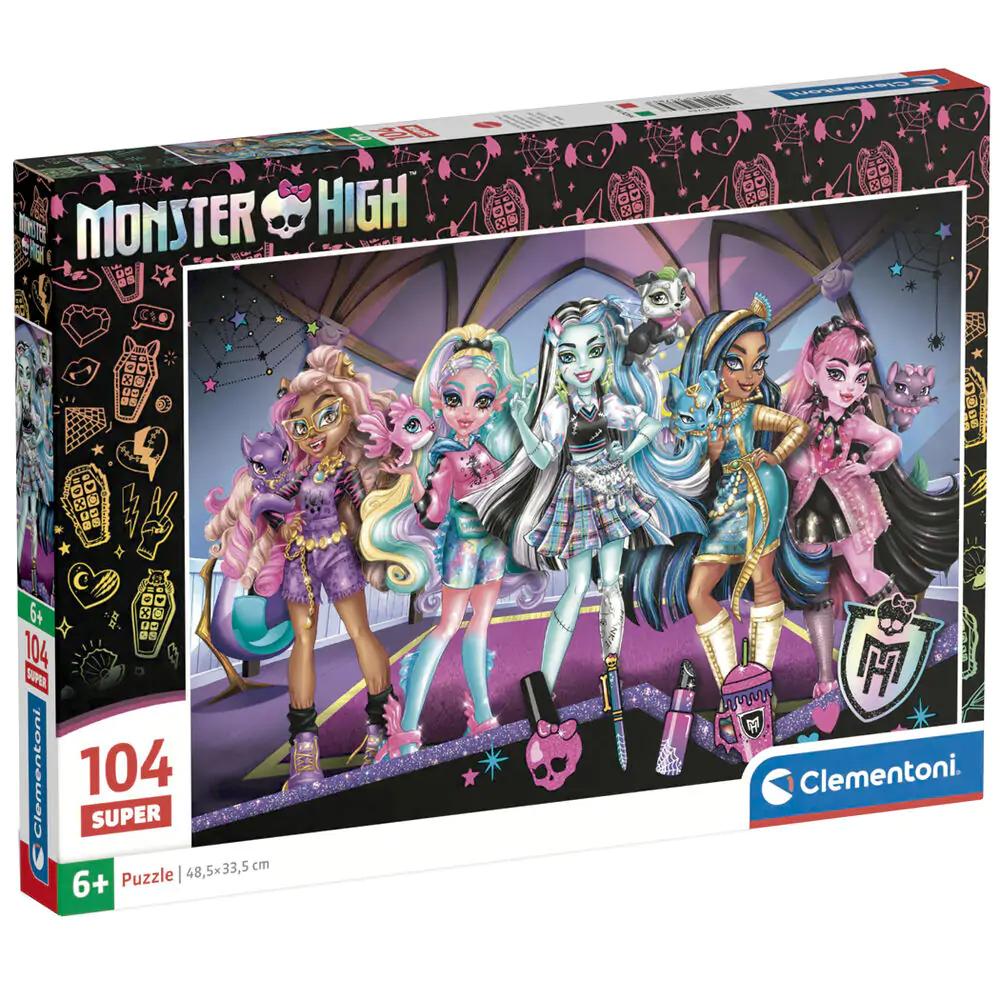 Monster High super puzzle 104 dílků fotografii produktu