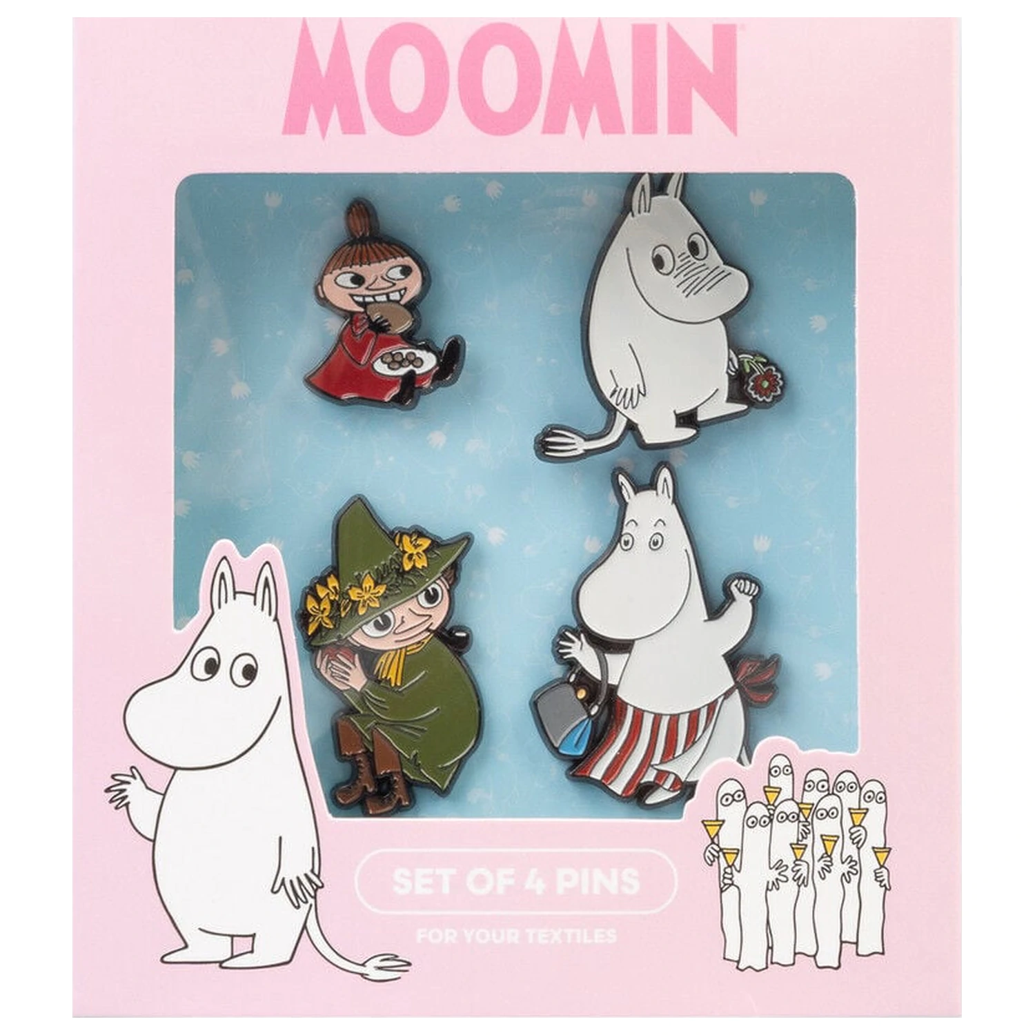 Moomin sada 4 odznaků fotografii produktu