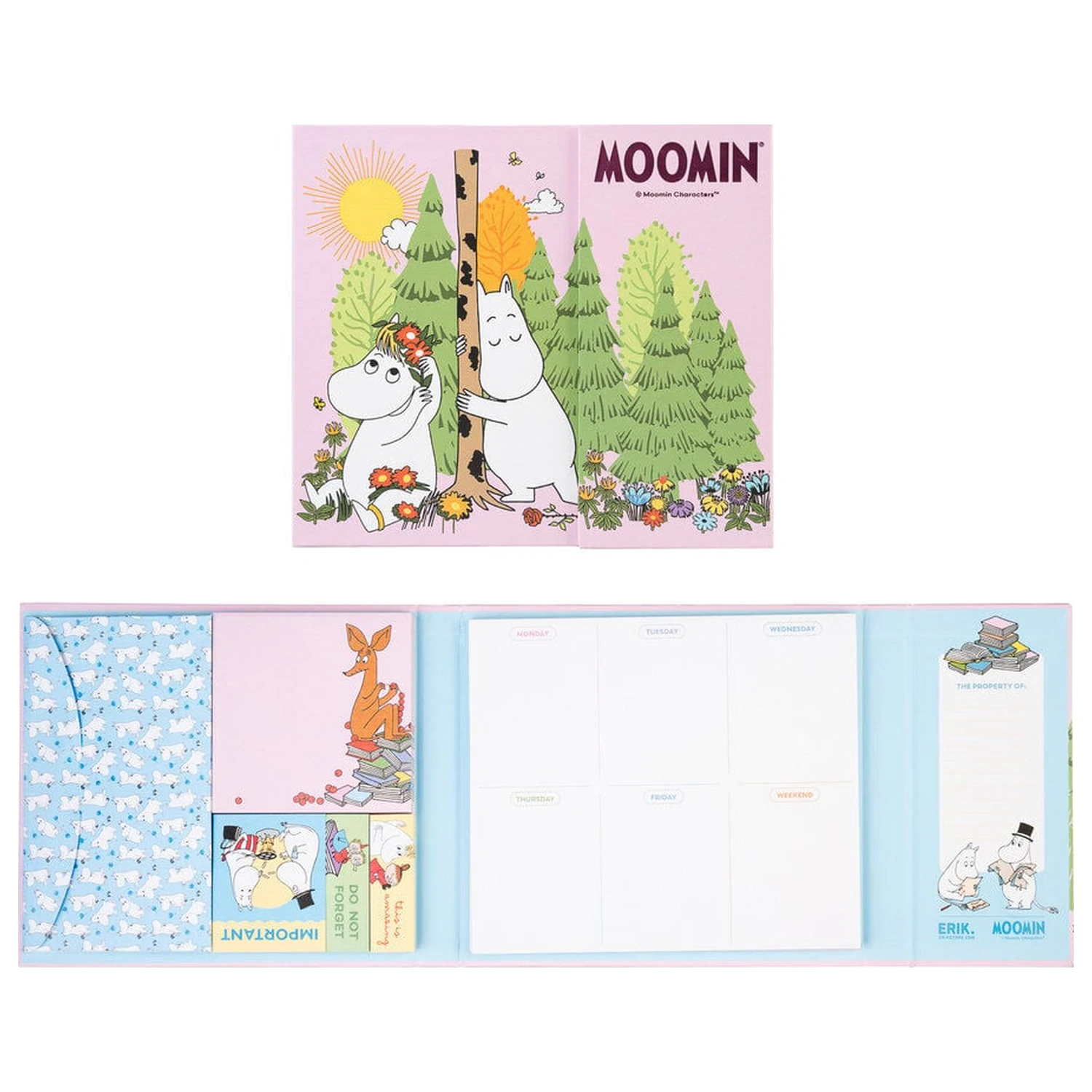 Moomin týdenní plánovač s nalepovacími lístky fotografii produktu