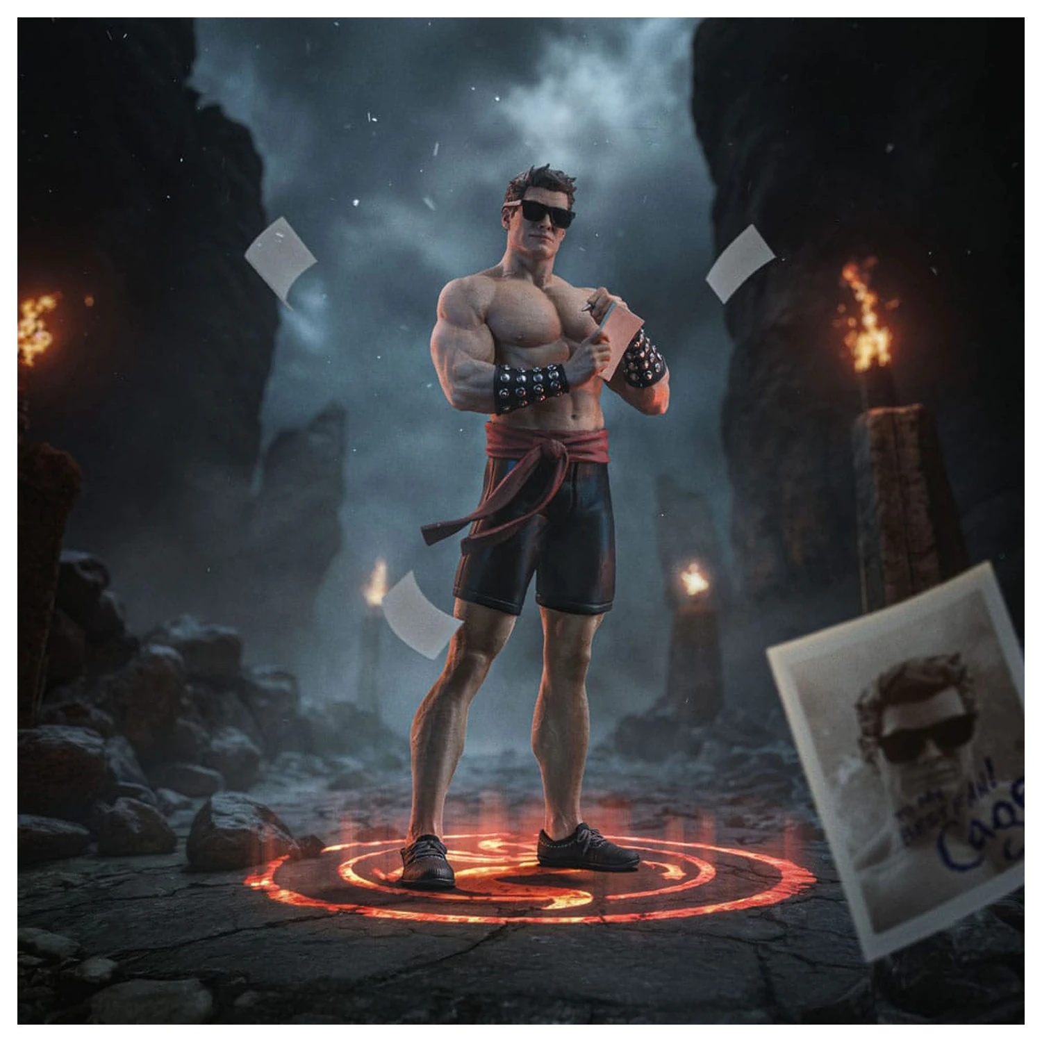 Mortal Kombat Art Měřítko Socha 1/10 Johnny Cage 24 cm fotografii produktu