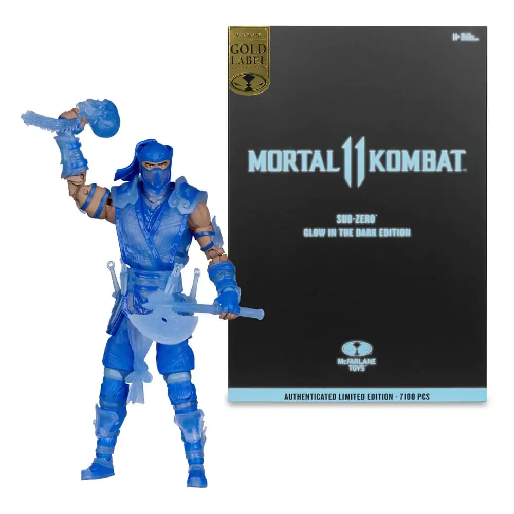Mortal Kombat Akční figurka Glow in the Dark Edition Sub-Zero (Gold Label) 18 cm fotografii produktu