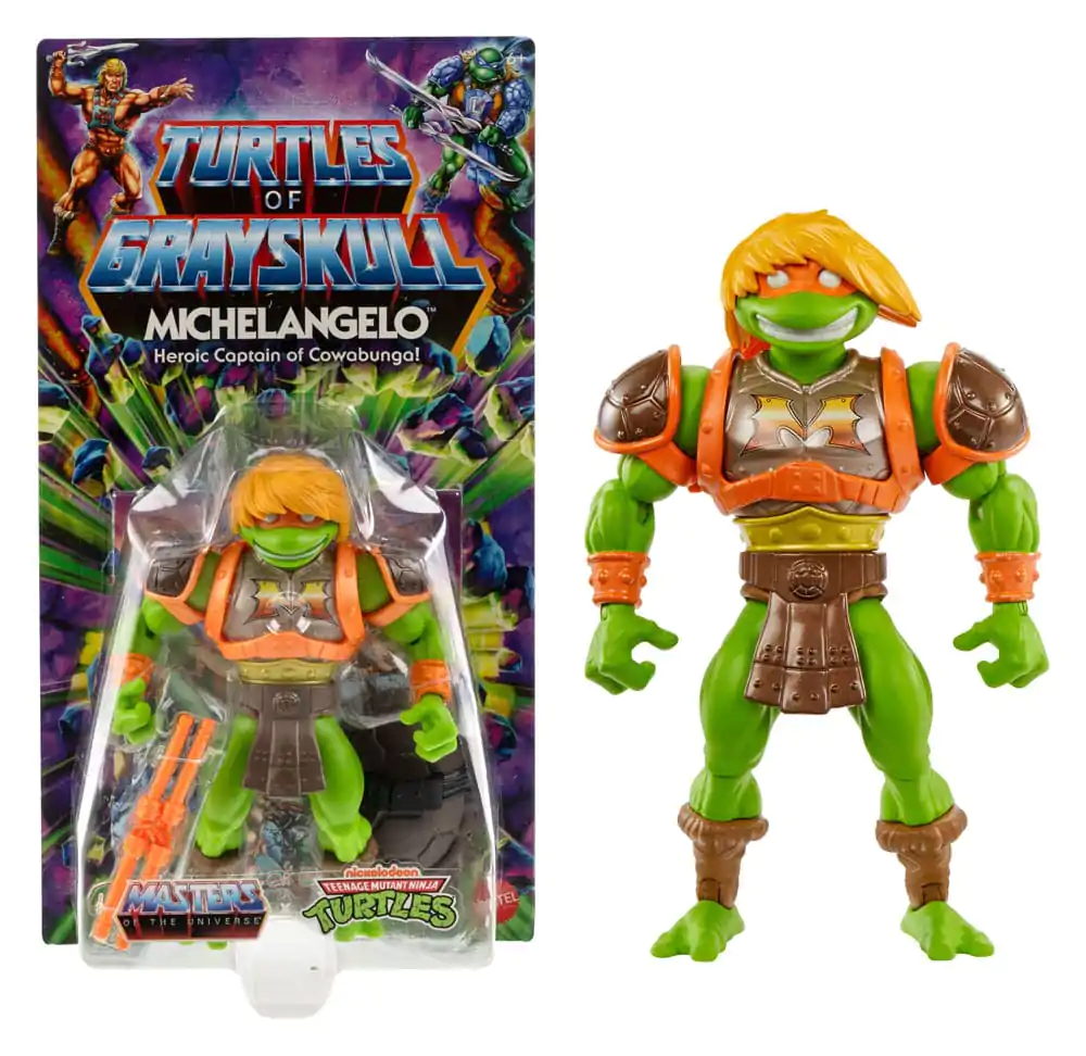 MOTU x TMNT: Turtles of Grayskull akční figurka Michelangelo 14 cm fotografii produktu