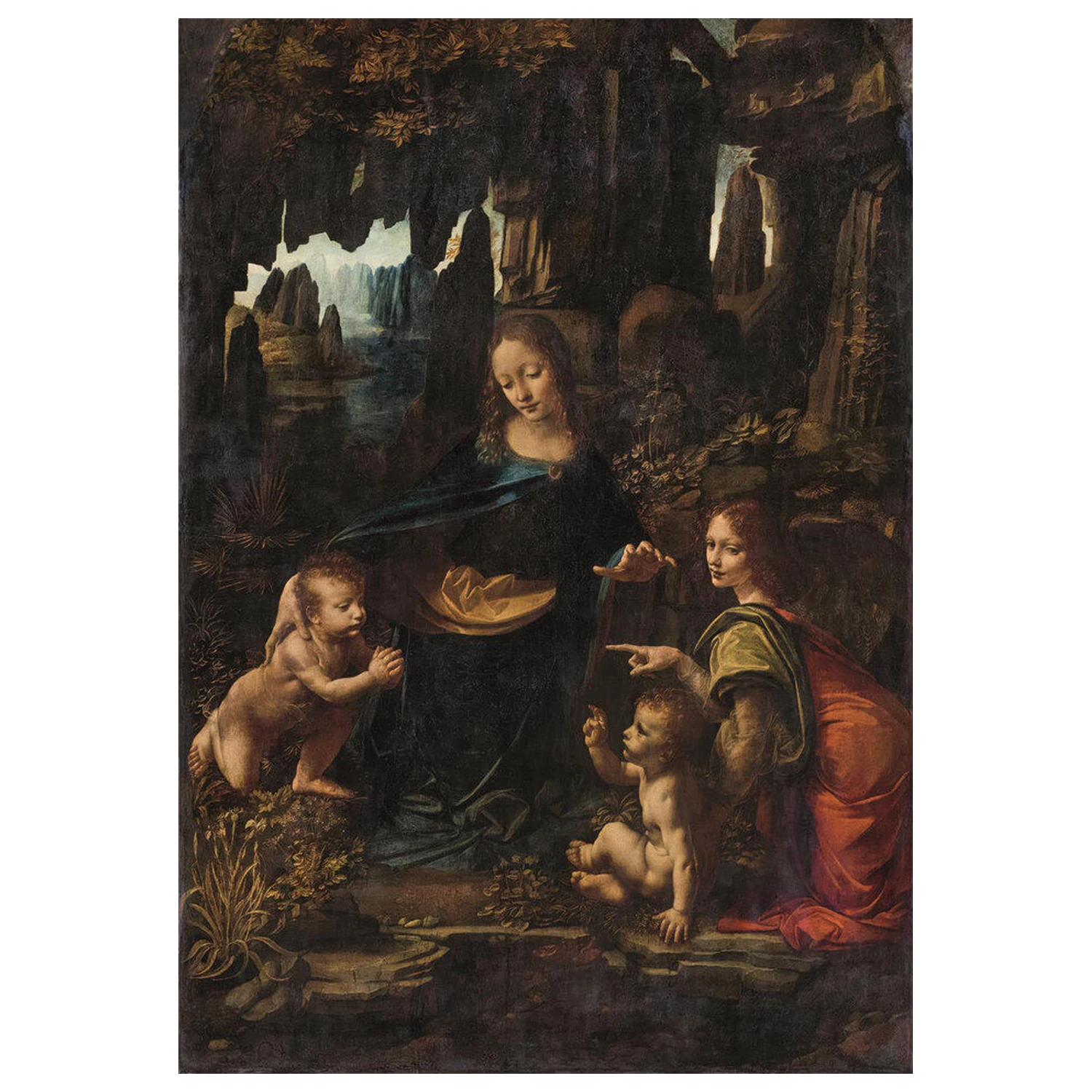 Muzeum Louvre Leonardo - The Virgin of the Rocks puzzle 1000 ks fotografii produktu