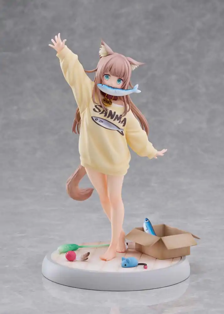 Moje kočka je Kawaii Girl soška 1/6 Kinako Play With Ver. AmiAmi Limited Edition 21 cm fotografii produktu