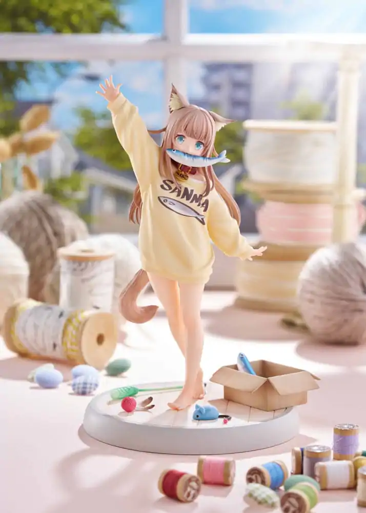 Moje kočka je Kawaii Girl soška 1/6 Kinako Play With Ver. AmiAmi Limited Edition 21 cm fotografii produktu
