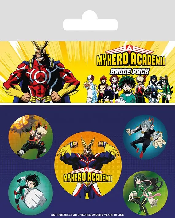 My Hero Academia Odznaky s motivem postaviček – 5 kusů fotografii produktu
