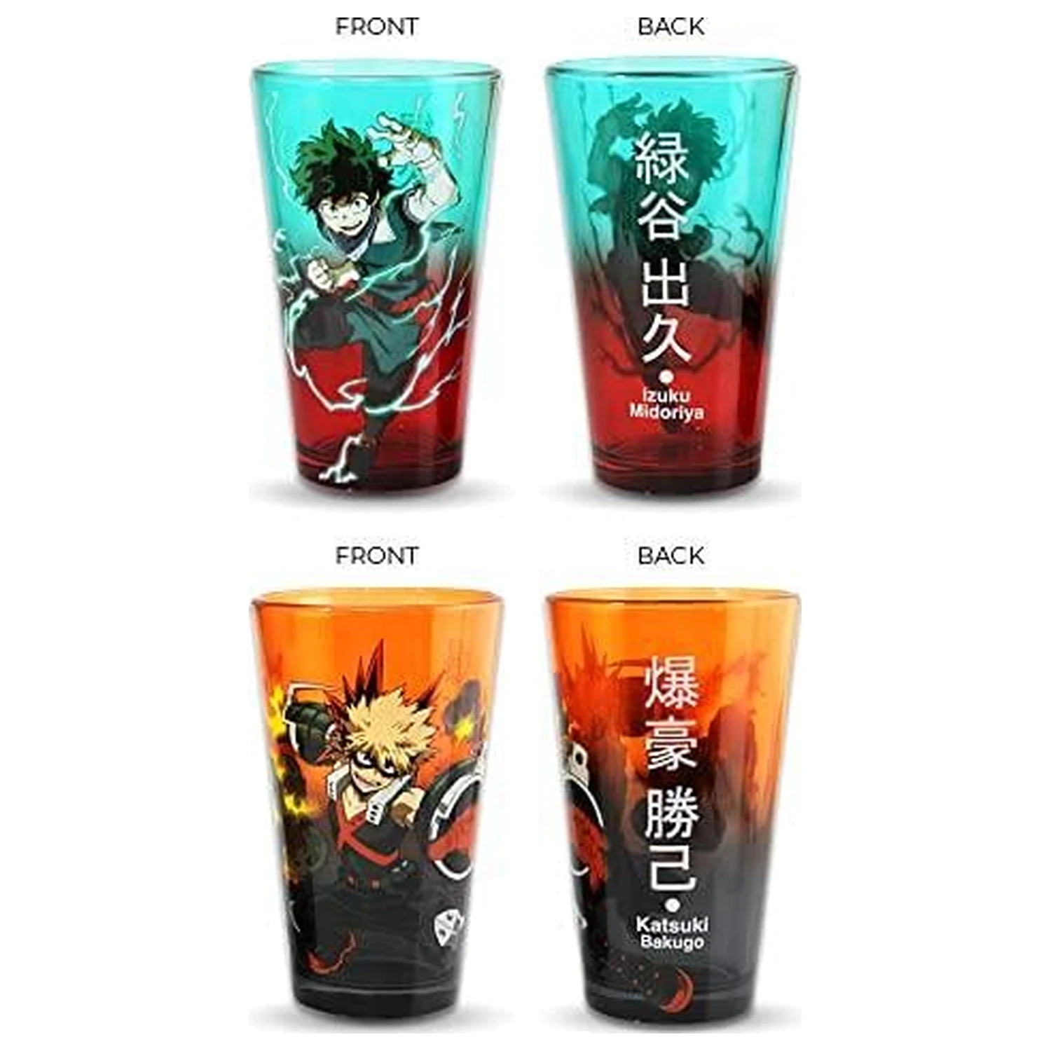 My Hero Academia Izuku & Bakugo balení 2 ks 450ml sklenic fotografii produktu