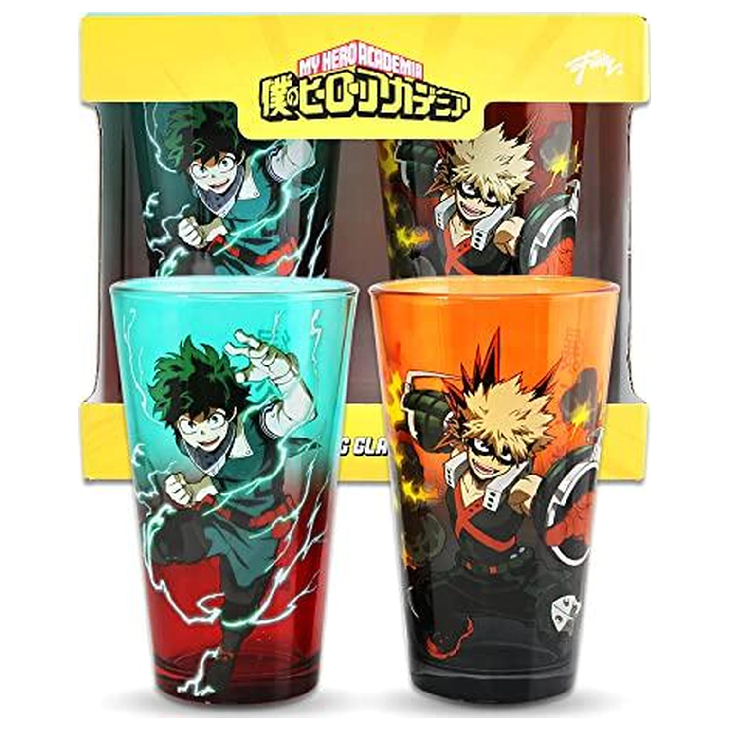My Hero Academia Izuku & Bakugo balení 2 ks 450ml sklenic fotografii produktu