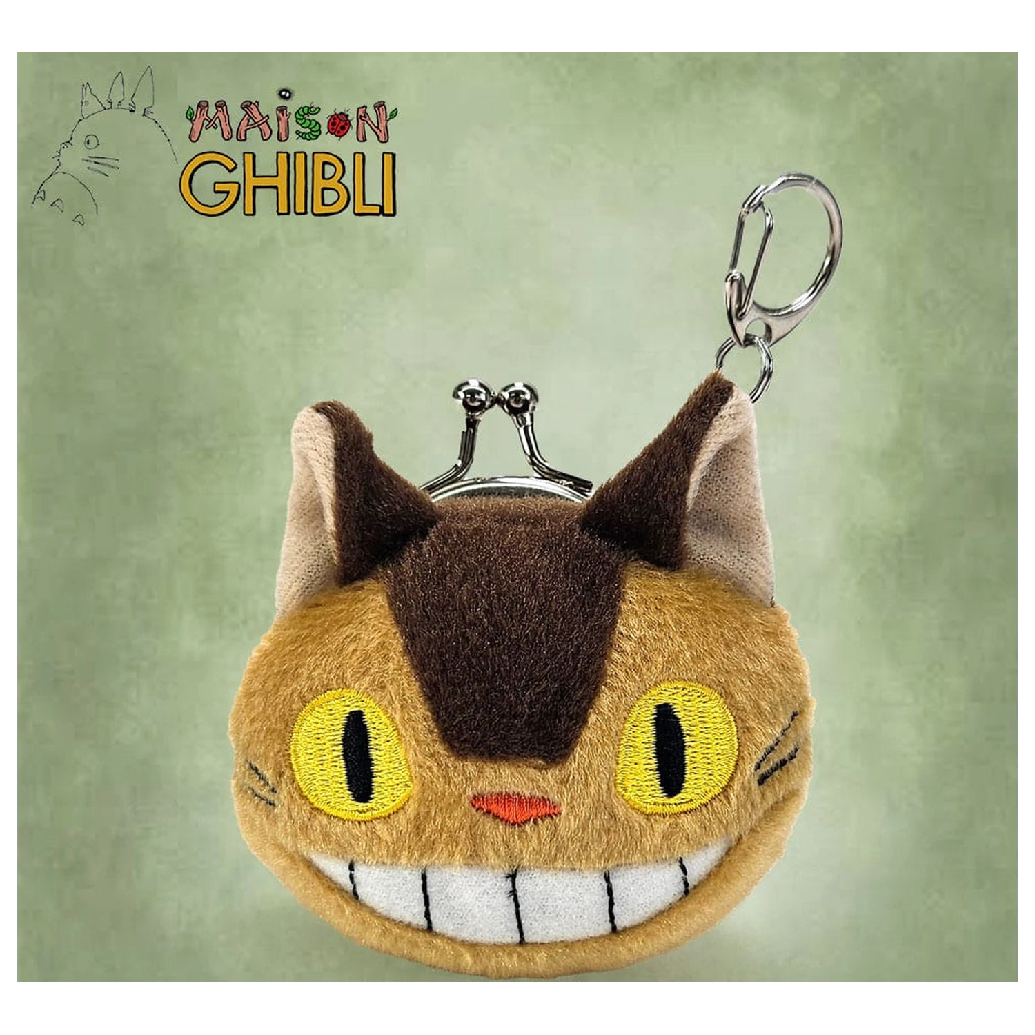 My Neighbor Totoro Funwari Mini plyšová peněženka na mince Kočkabus fotografii produktu