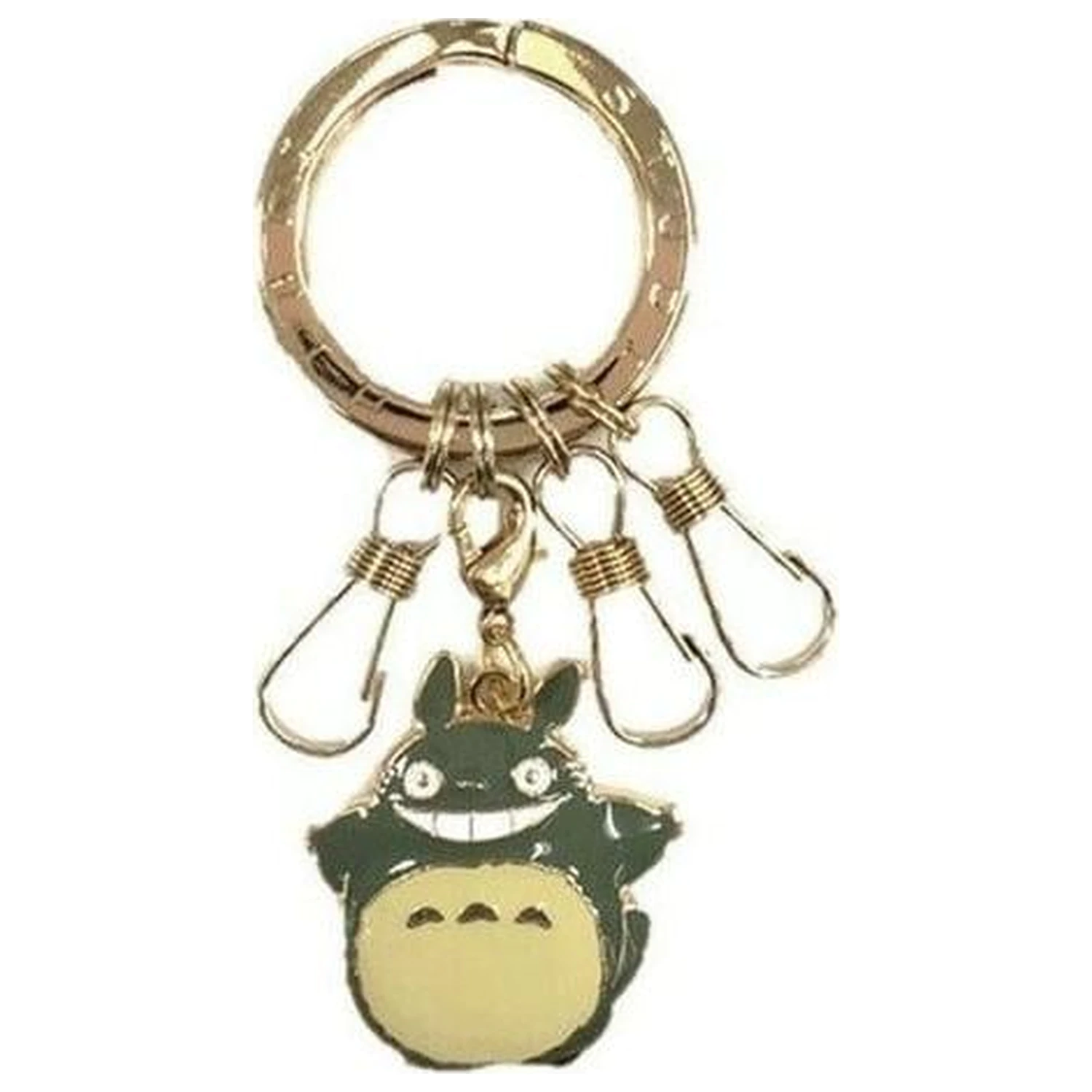 My Neighbor Totoro Šedý Totoro úsměv kovová klíčenka fotografii produktu