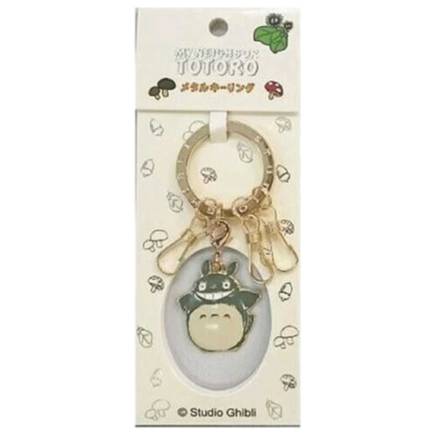 My Neighbor Totoro Šedý Totoro úsměv kovová klíčenka fotografii produktu