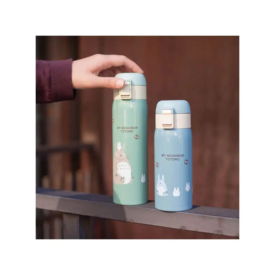 My Neighbor Totoro láhev na vodu jedním stiskem matná modrá 350 ml fotografii produktu
