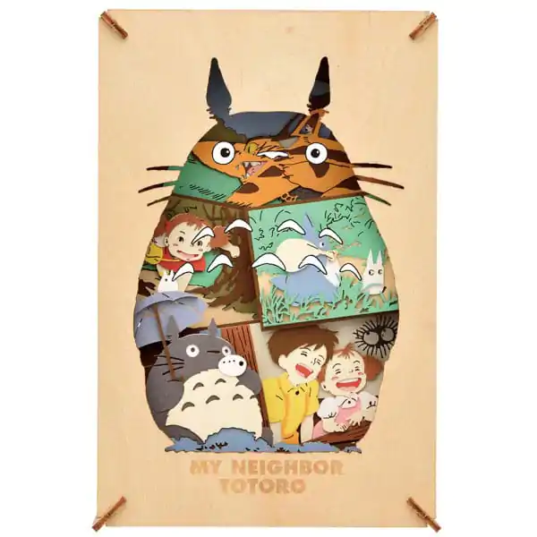 My Neighbor Totoro Paper Model Kit Papírové divadlo Wood Style Silhouette Big Totoro fotografii produktu