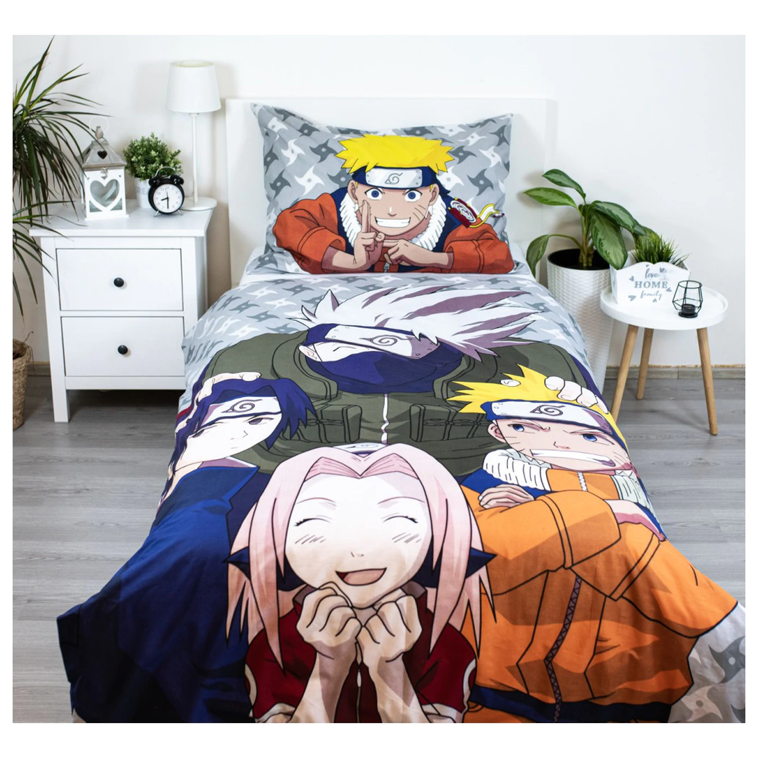 Naruto Šedý povlak na peřinu fotografii produktu