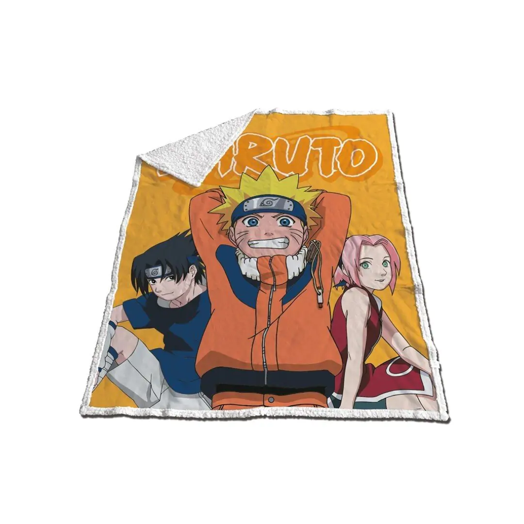 NARUTO Sherpa Deka Naruto, Sasuke & Sakura 120x150cm fotografii produktu