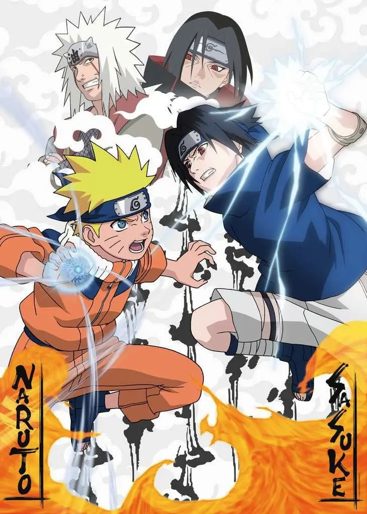 Naruto Jigsaw Puzzle Naruto vs. Sasuke (1000 dílků) fotografii produktu
