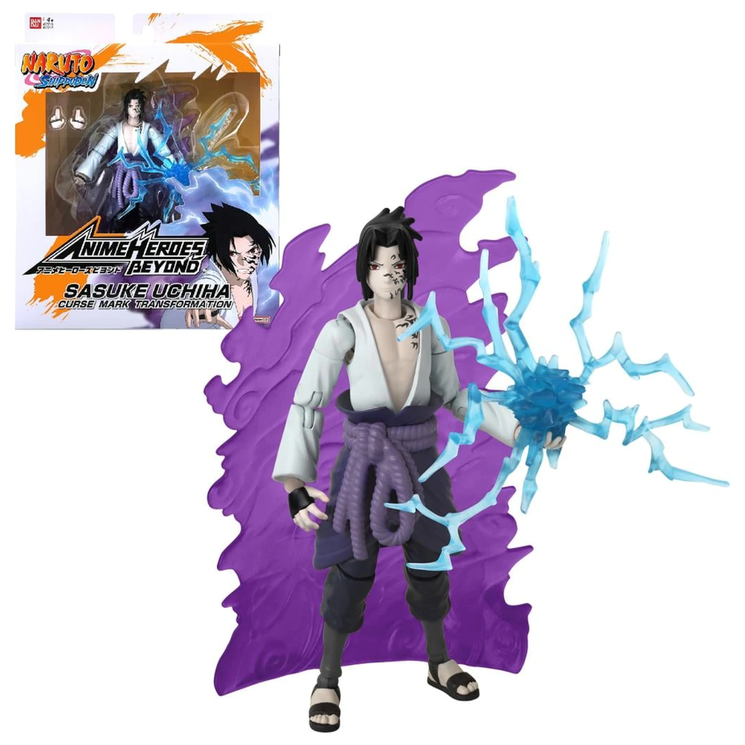 NARUTO Sasuke s transf. efektem figurka Anime Heroes Beyond 17 cm fotografii produktu