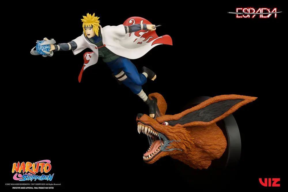 Naruto Shippuden PVC Socha 1/8 Minato Namikaze Vs Nine Tailed Fox 41 cm fotografii produktu