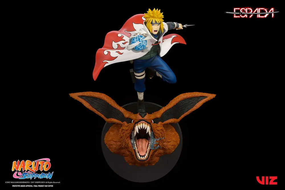 Naruto Shippuden PVC Socha 1/8 Minato Namikaze Vs Nine Tailed Fox 41 cm fotografii produktu