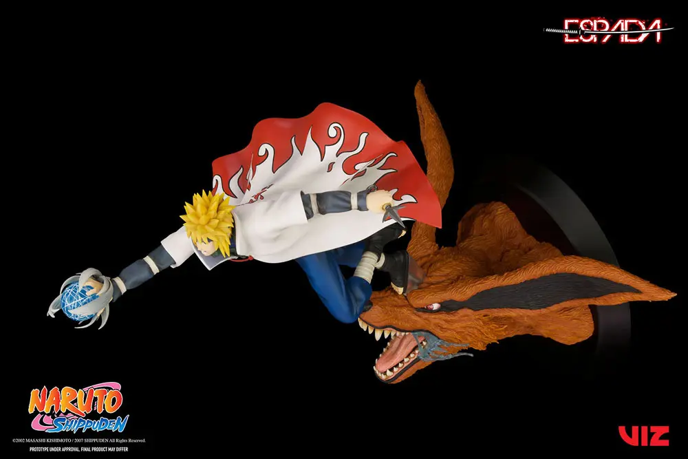 Naruto Shippuden PVC Socha 1/8 Minato Namikaze Vs Nine Tailed Fox 41 cm fotografii produktu