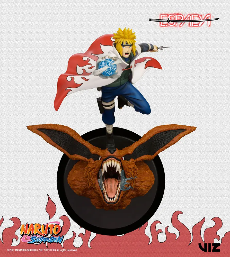 Naruto Shippuden PVC Socha 1/8 Minato Namikaze Vs Nine Tailed Fox 41 cm fotografii produktu