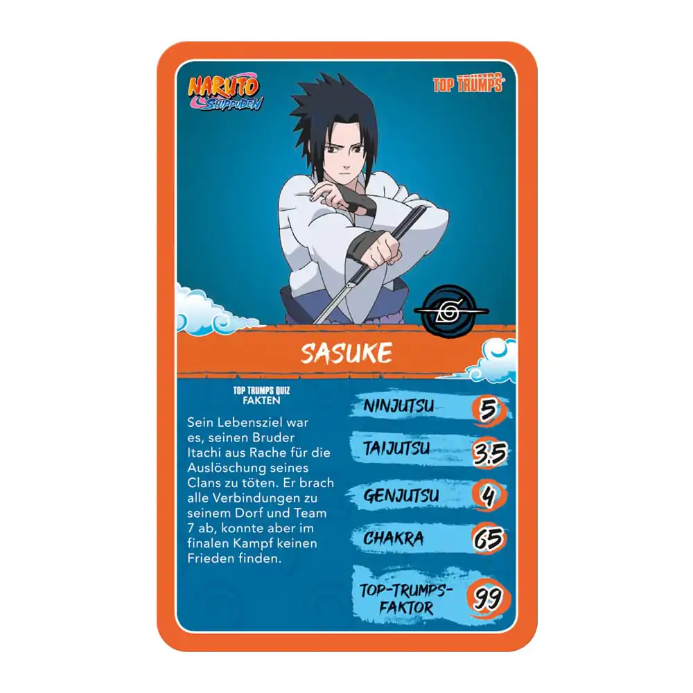 Naruto Shippuden Sběratelská karetní hra Top Trumps Kvíz Anime Sběratelské *Německá verze* fotografii produktu