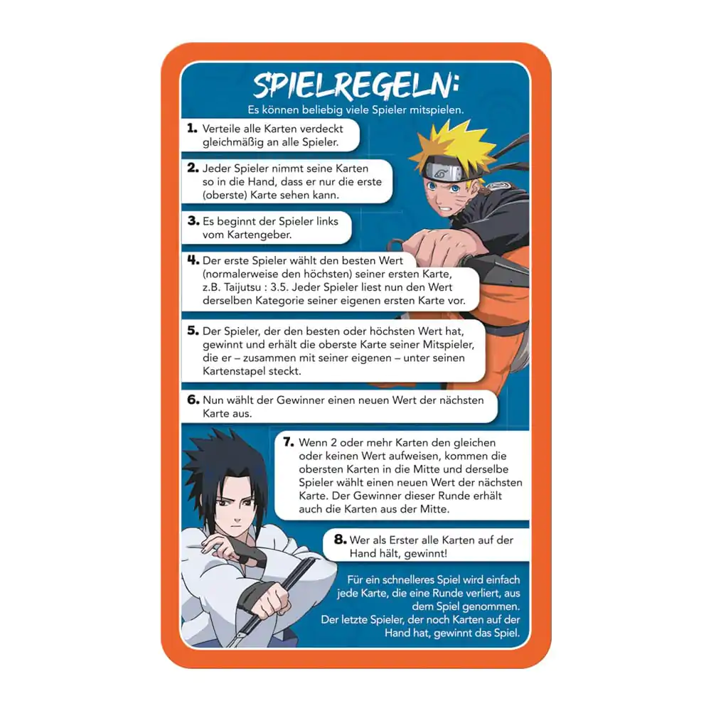 Naruto Shippuden Sběratelská karetní hra Top Trumps Kvíz Anime Sběratelské *Německá verze* fotografii produktu