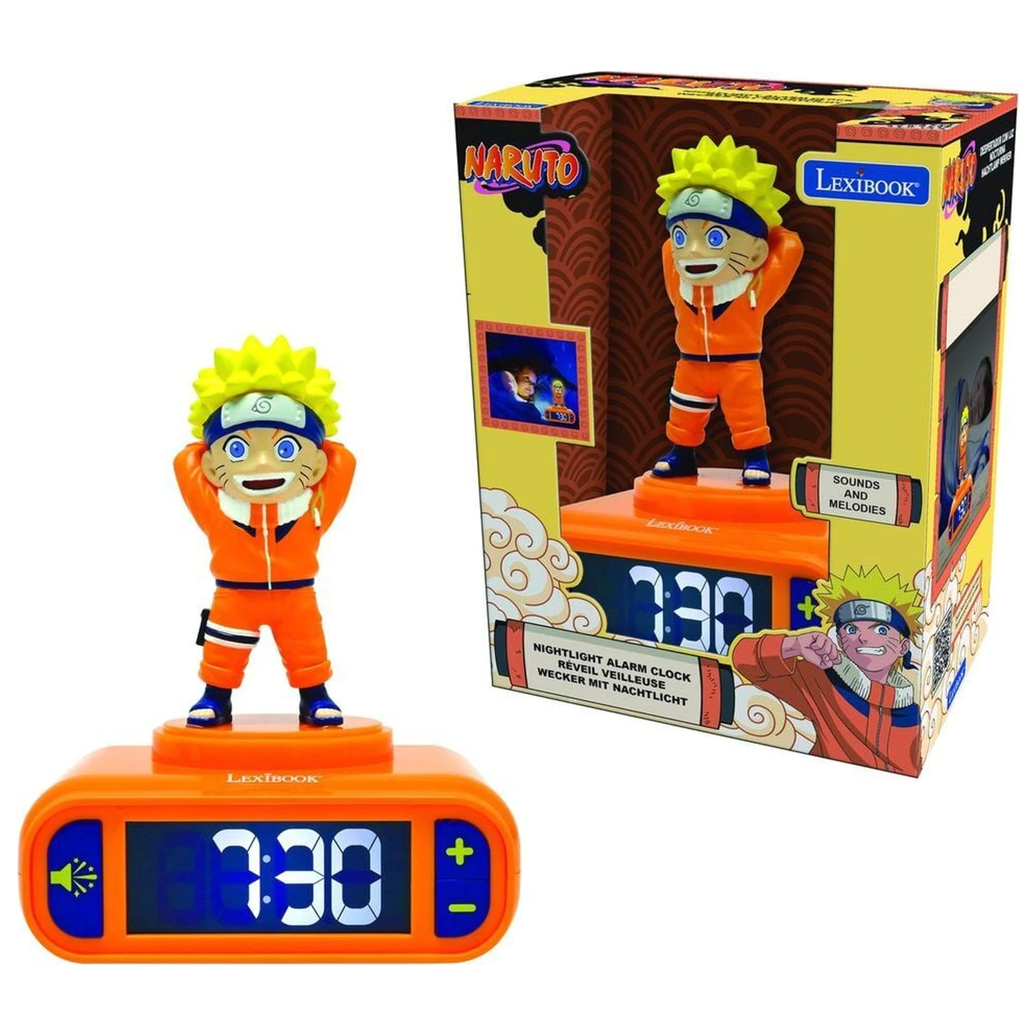Naruto Shippuden digitální budík s 3D nočním světlem fotografii produktu
