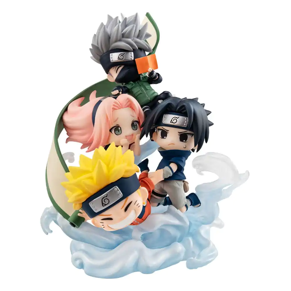 Naruto Shippuden FigUnity PVC Mini Soška Shromážděte se zde, Team 7 13 cm (s dárkem) fotografii produktu