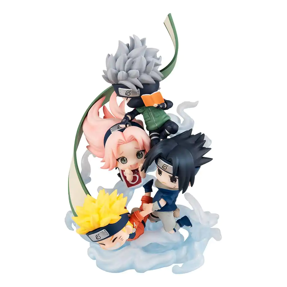 Naruto Shippuden FigUnity PVC Mini Soška Shromážděte se zde, Team 7 13 cm (s dárkem) fotografii produktu