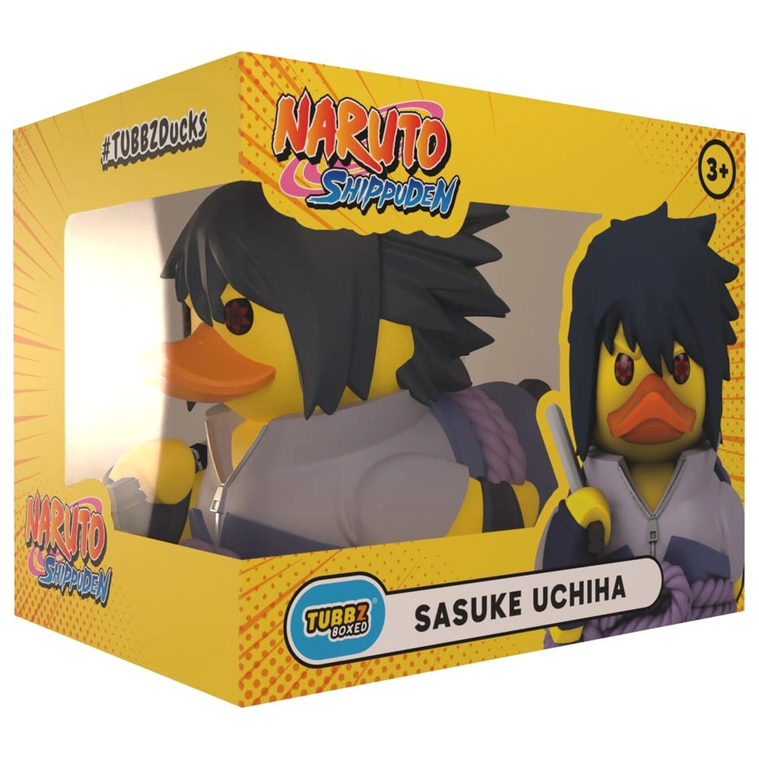 Naruto Shippuden Tubbz PVC figurka Sasuke Uchiha Boxed Edition 10 cm fotografii produktu