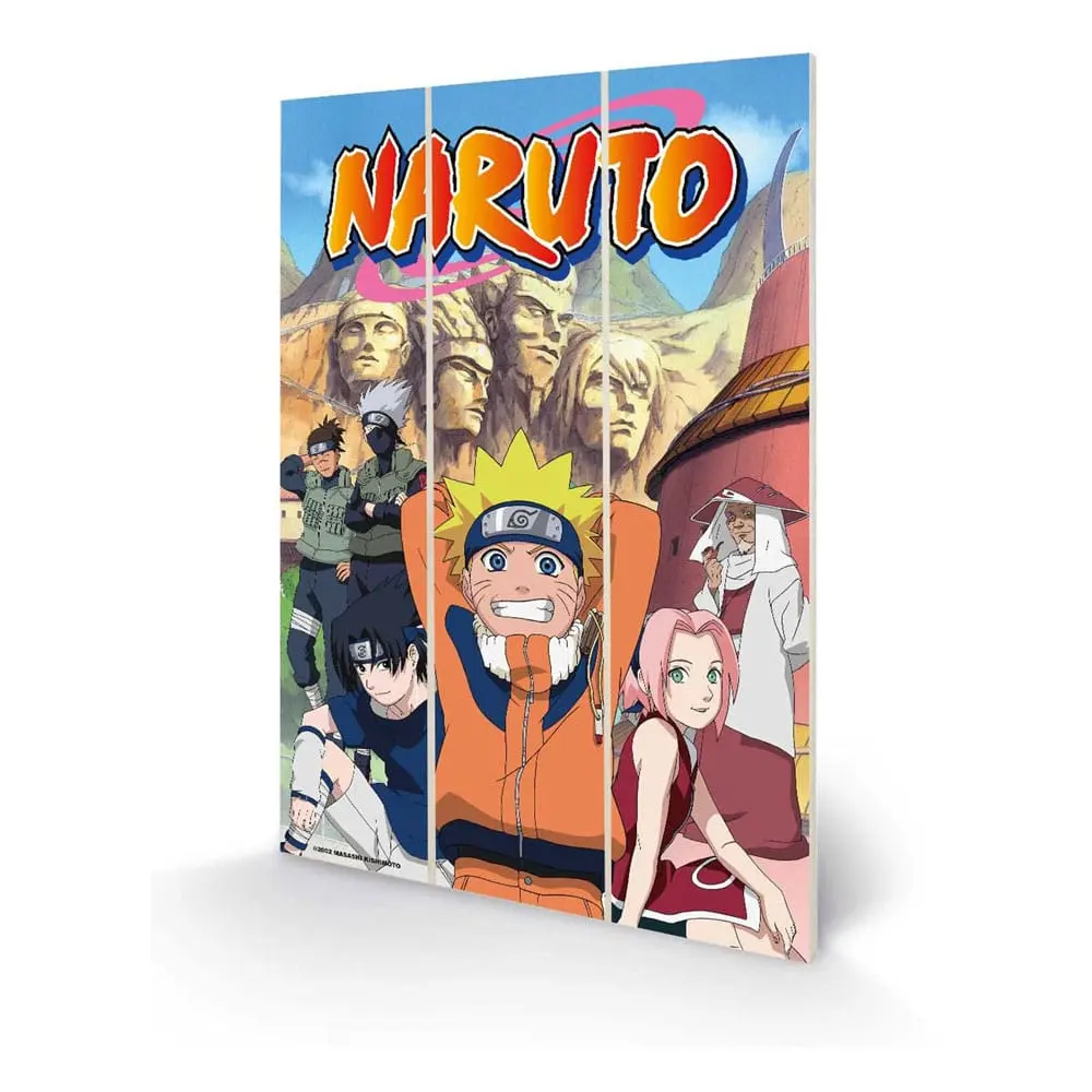 Naruto dřevěný obraz na zeď The Hidden Leaf Village 20 x 30 cm fotografii produktu