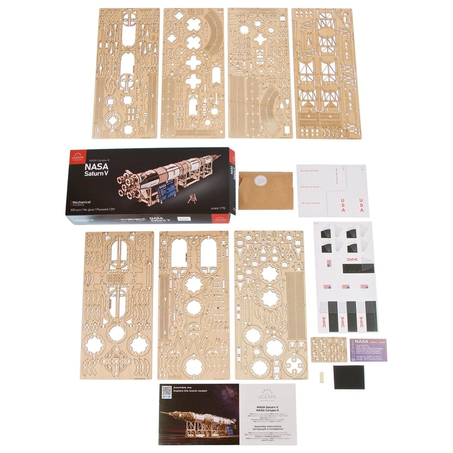 NASA 3D Dřevěné Puzzle Saturn V fotografii produktu