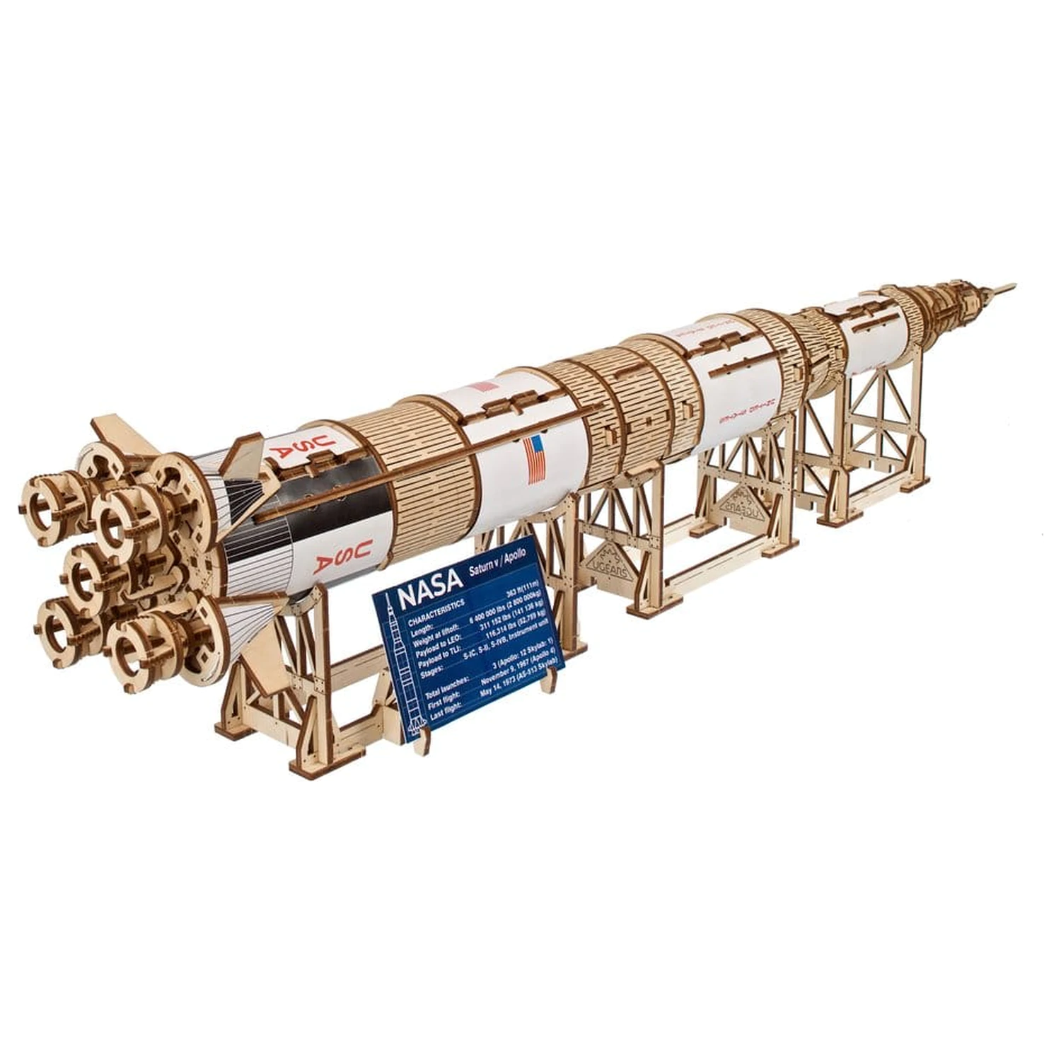NASA 3D Dřevěné Puzzle Saturn V fotografii produktu
