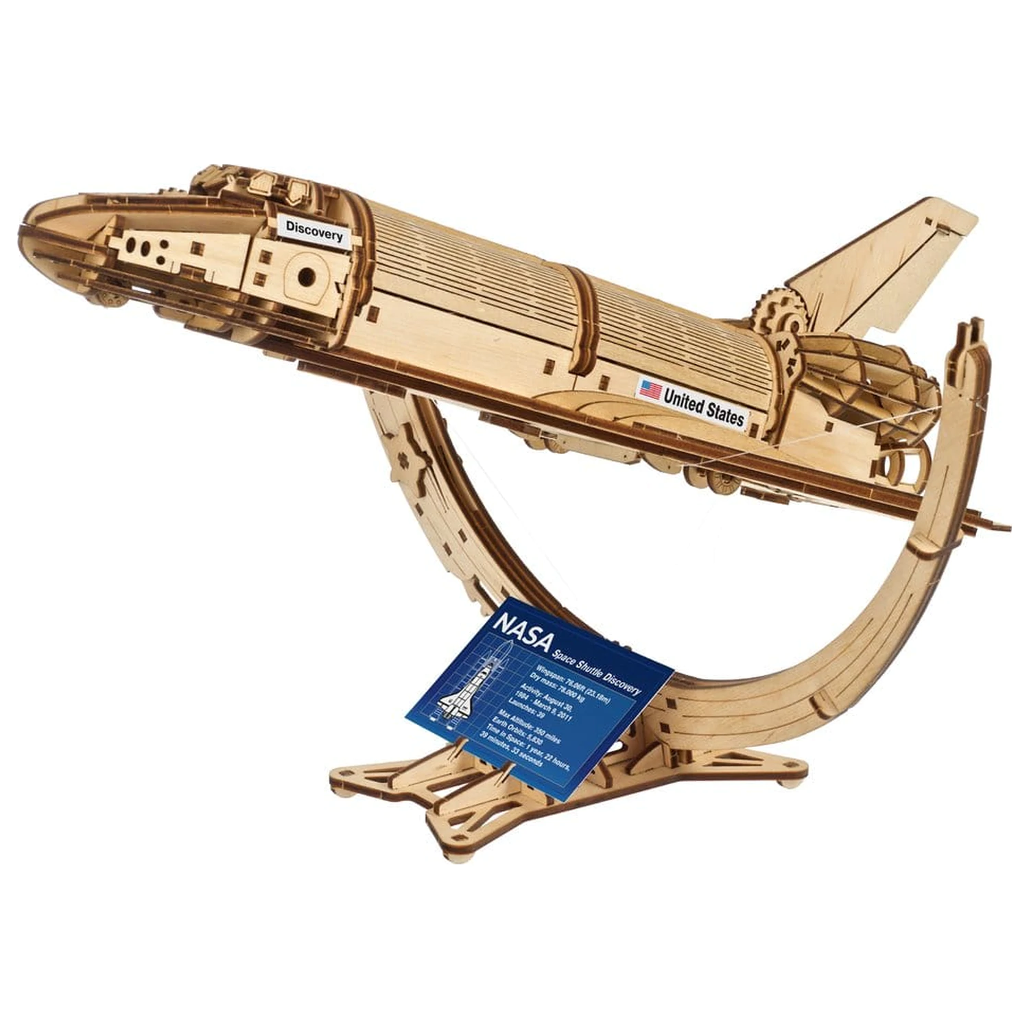 NASA 3D dřevěné puzzle raketoplán Discovery fotografii produktu