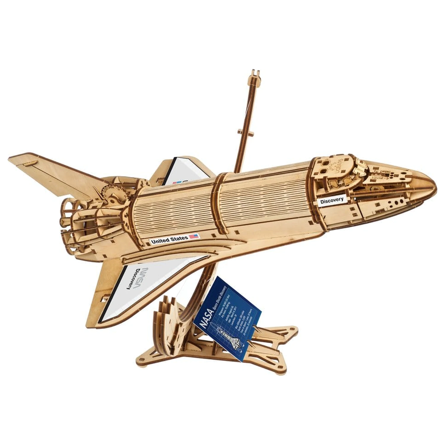 NASA 3D dřevěné puzzle raketoplán Discovery fotografii produktu