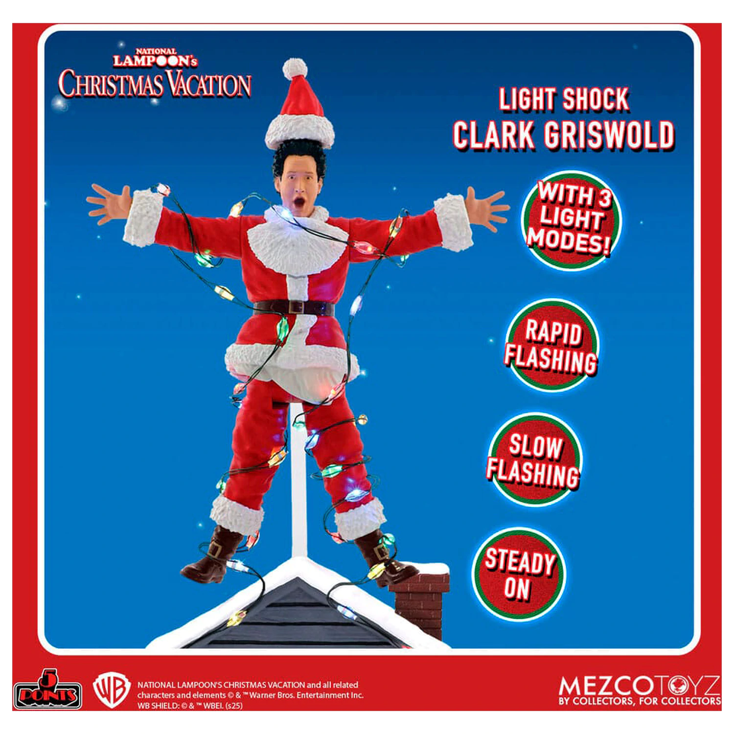 National Lampoon's Christmas Vacation Clark Griswold Light Shock figurka 10 cm fotografii produktu