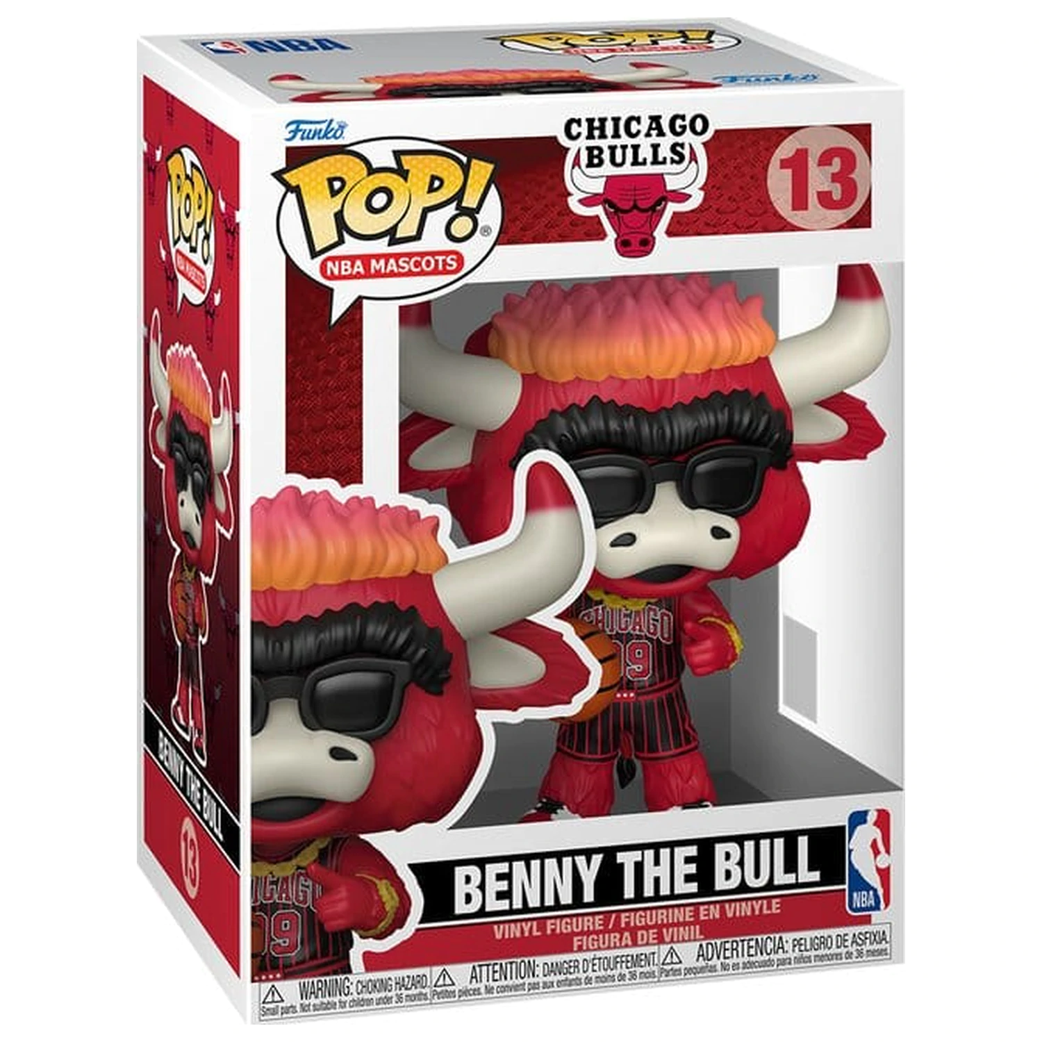 NBA Funko POP! Basketbalová vinylová figurka Maskoti: Bulls- Benny The Bull 9 cm fotografii produktu