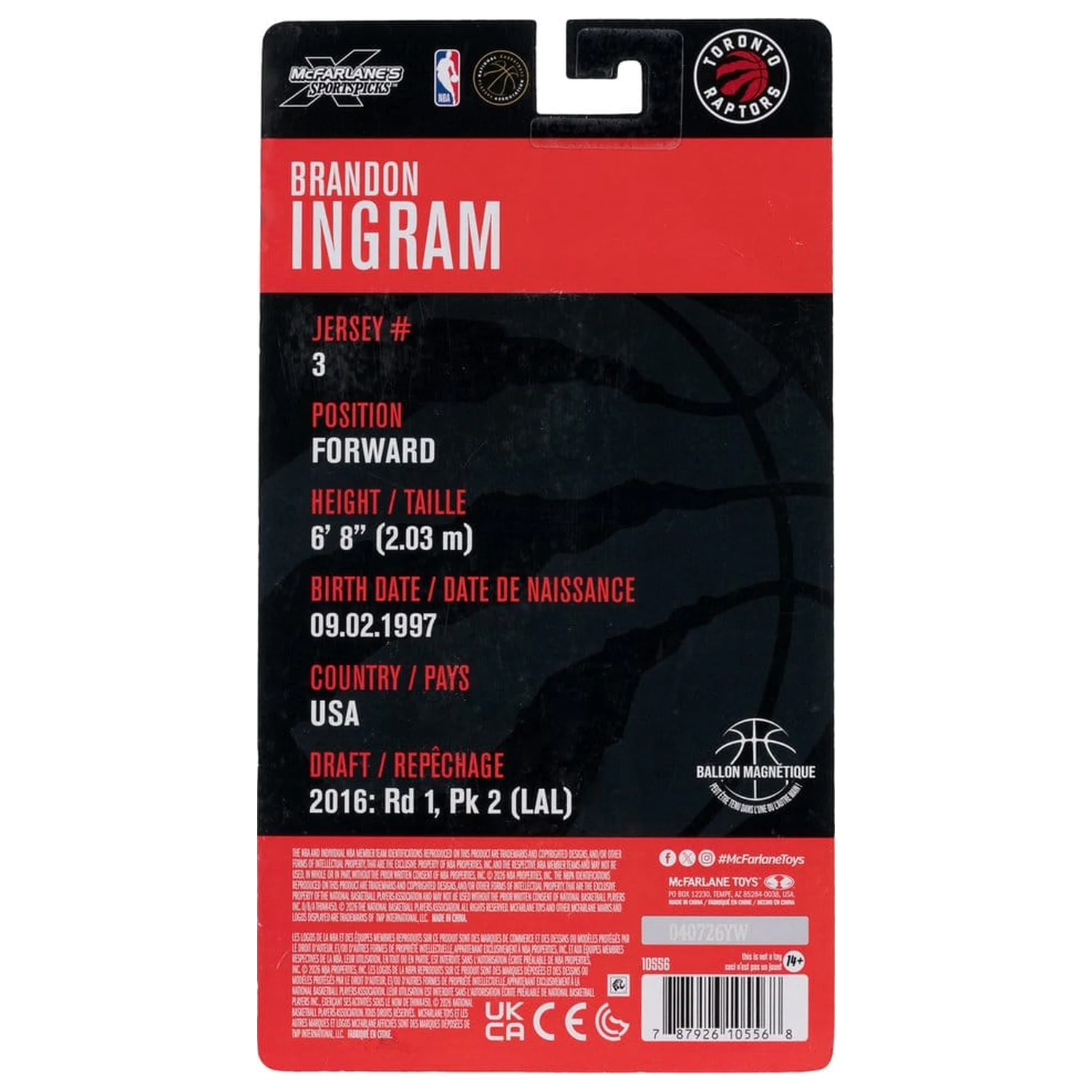 NBA SportsPicks akční figurka Brandon Ingram (Toronto Raptors) 16 cm fotografii produktu