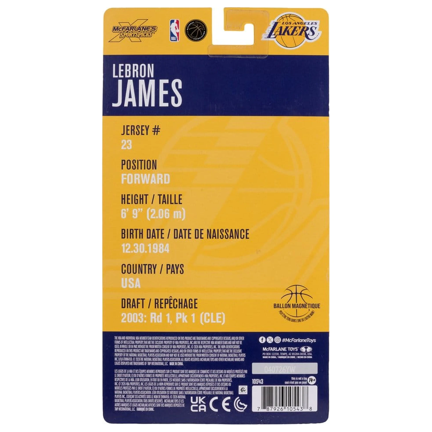NBA SportsPicks akční figurka Lebron James (Los Angeles Lakers) 16 cm fotografii produktu