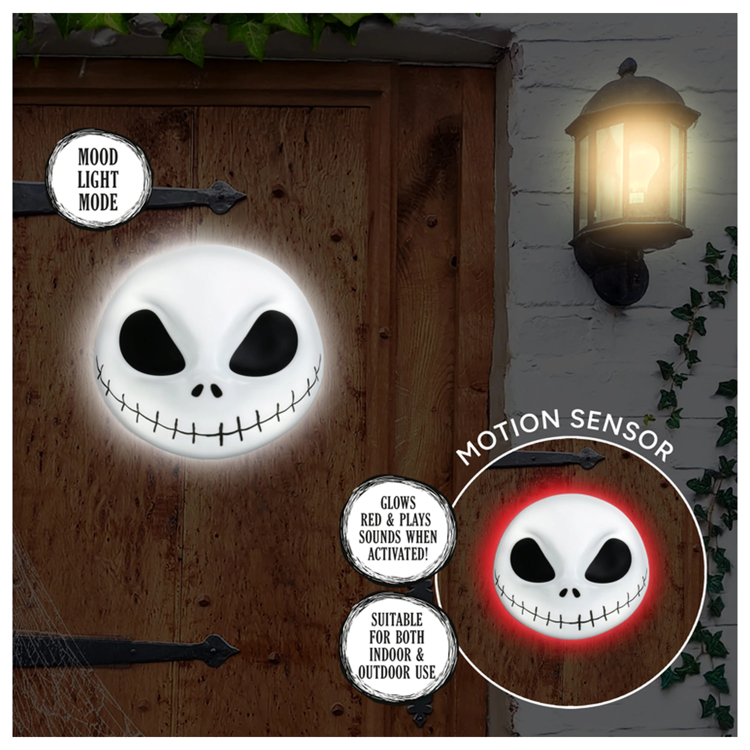 NBX Jack Skellington Maska se světlem a pohybovým senzorem fotografii produktu