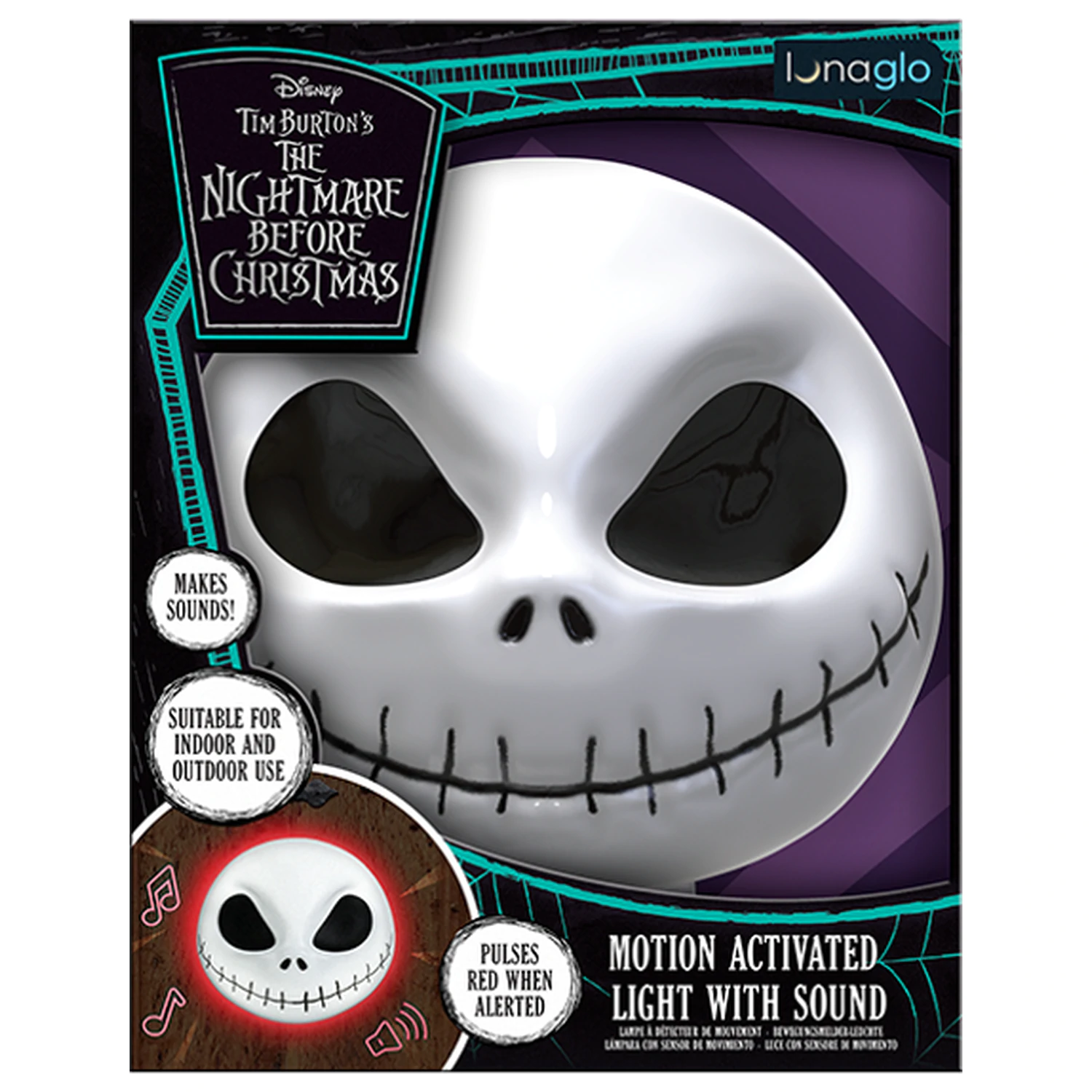 NBX Jack Skellington Maska se světlem a pohybovým senzorem fotografii produktu