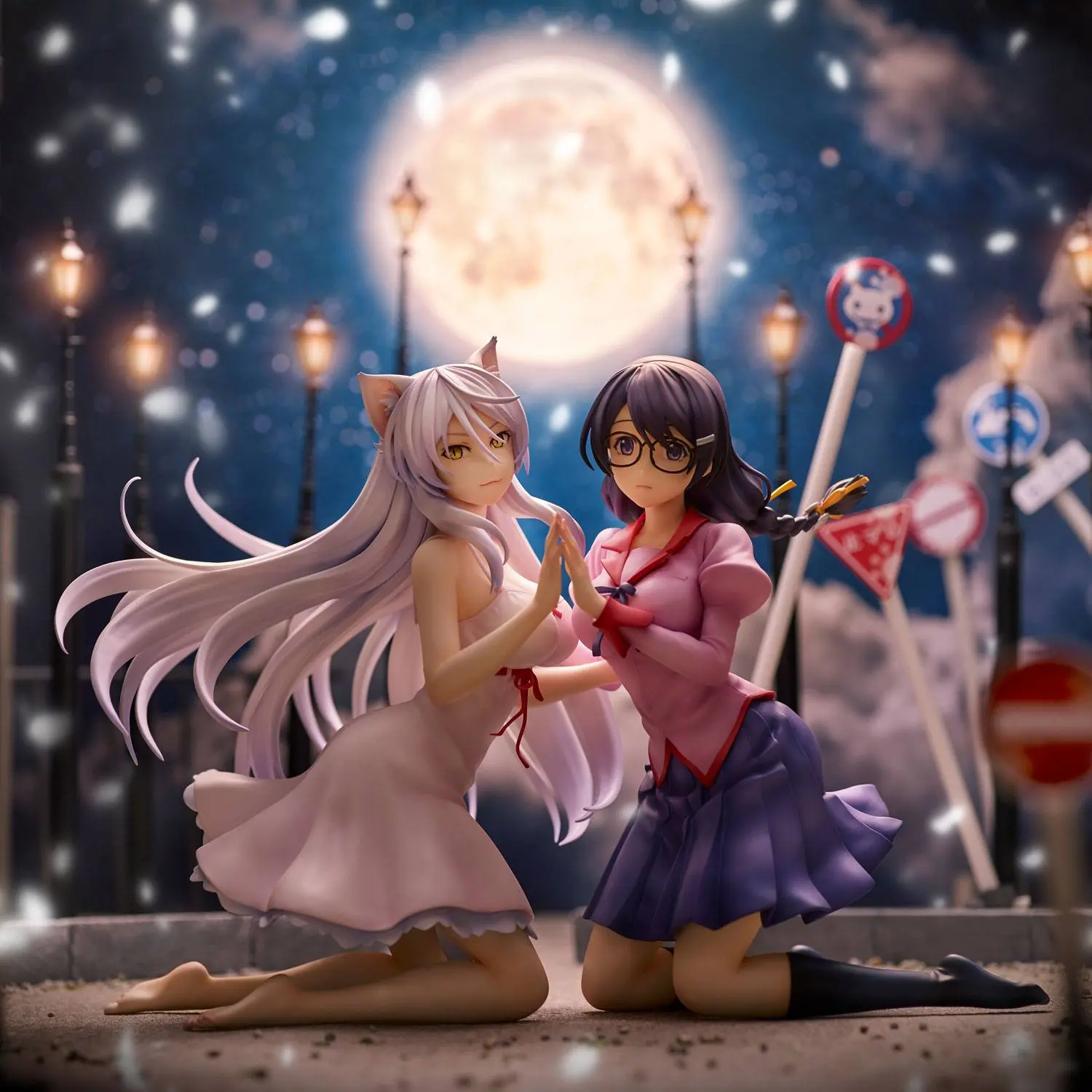 Nekomonogatari Monogatari Series PVC Sochy Tsubasa Hanekawa Set (re-run) 19 cm fotografii produktu