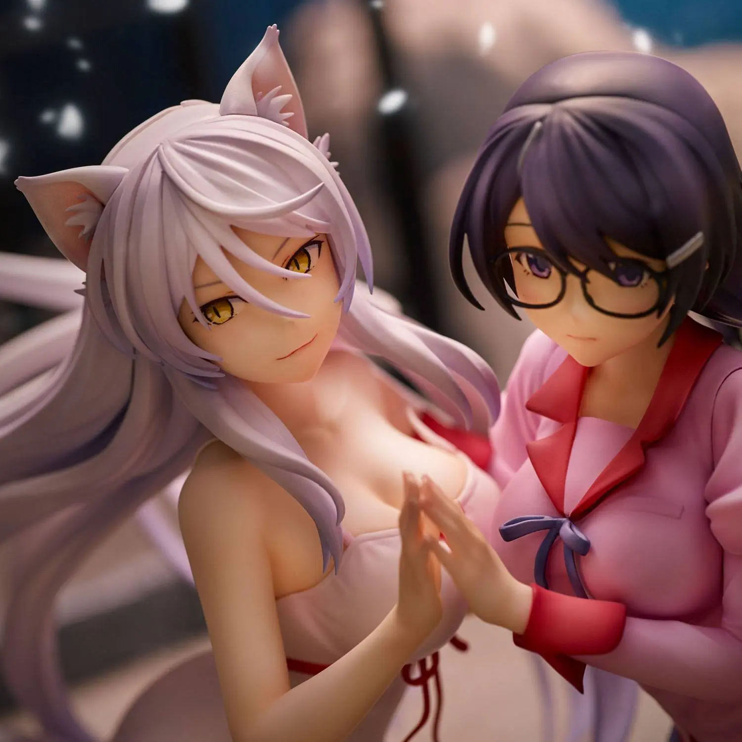 Nekomonogatari Monogatari Series PVC Sochy Tsubasa Hanekawa Set (re-run) 19 cm fotografii produktu