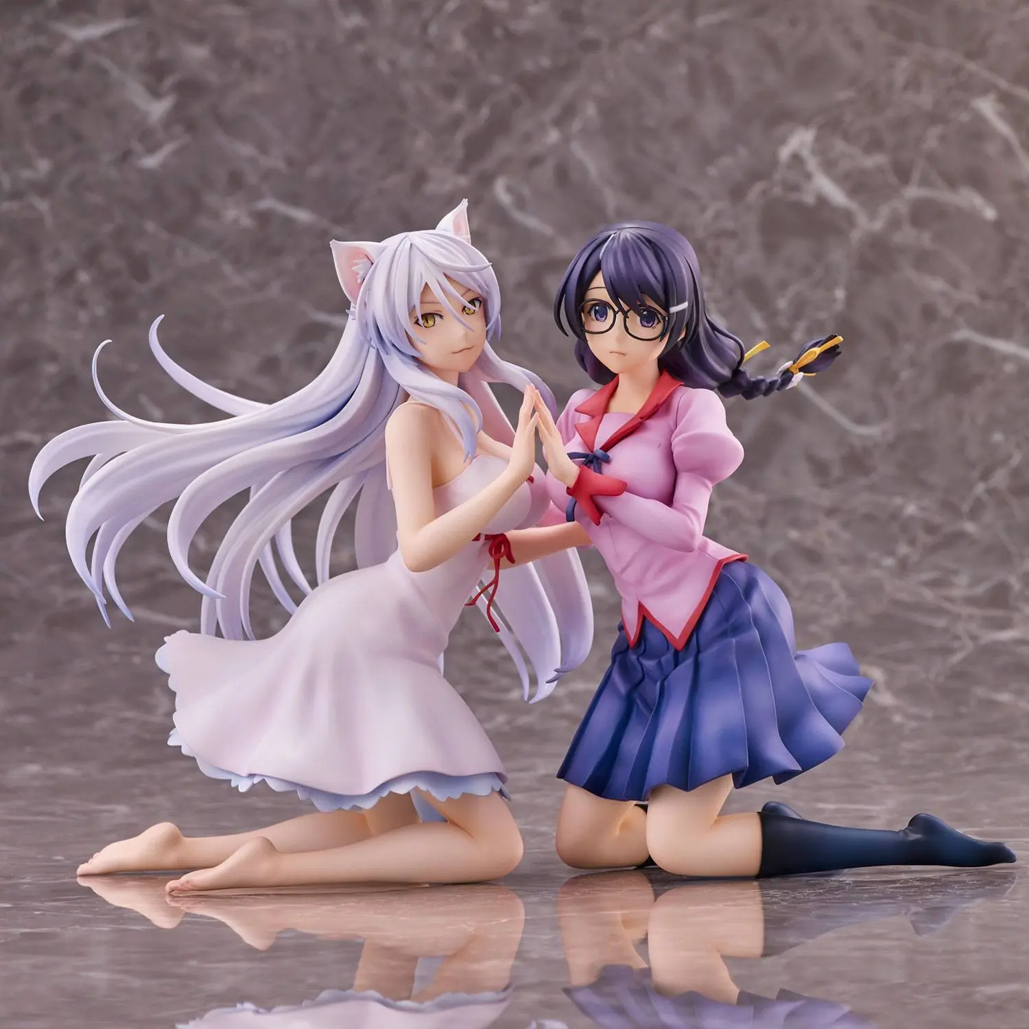 Nekomonogatari Monogatari Series PVC Sochy Tsubasa Hanekawa Set (re-run) 19 cm fotografii produktu