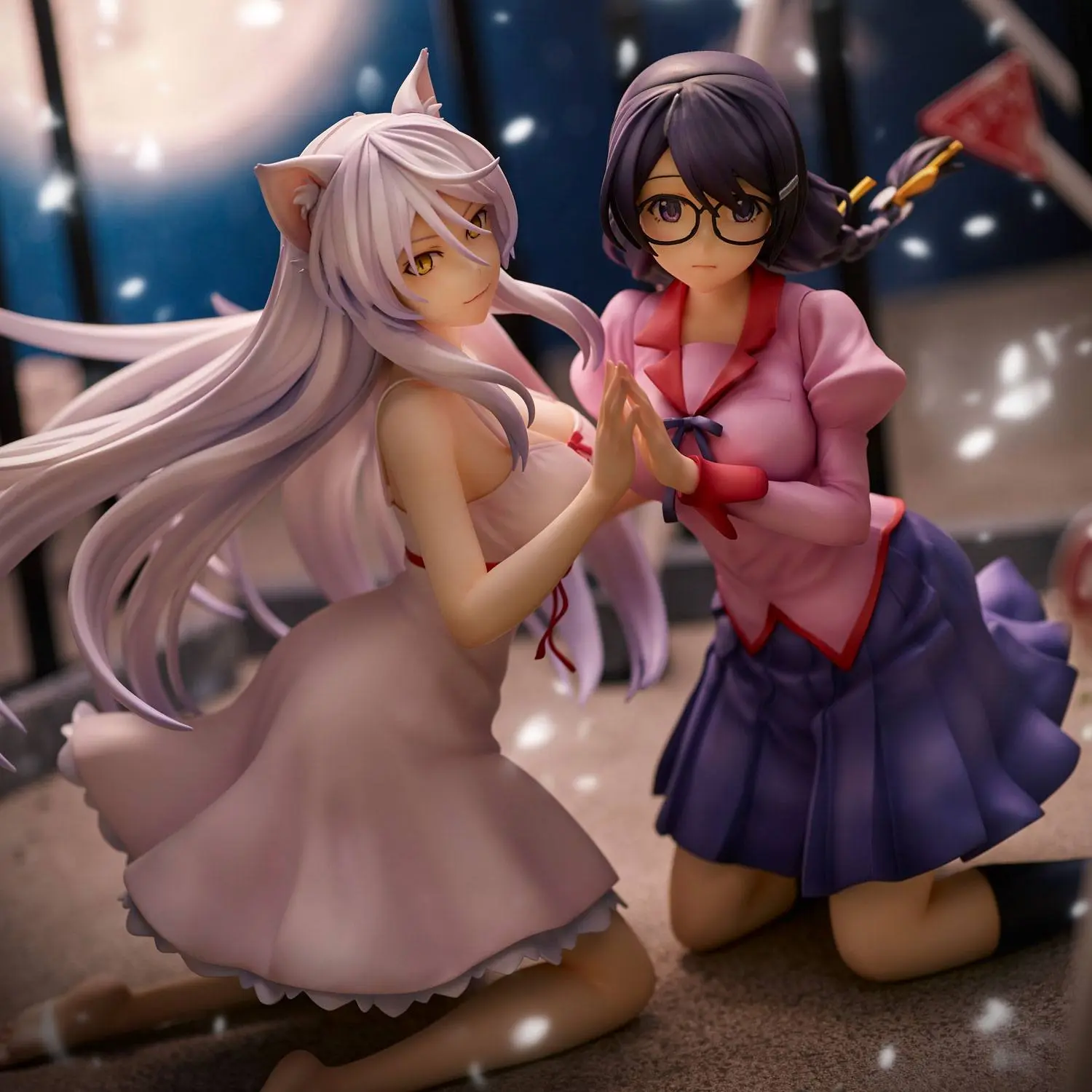 Nekomonogatari Monogatari Series PVC Sochy Tsubasa Hanekawa Set (re-run) 19 cm fotografii produktu