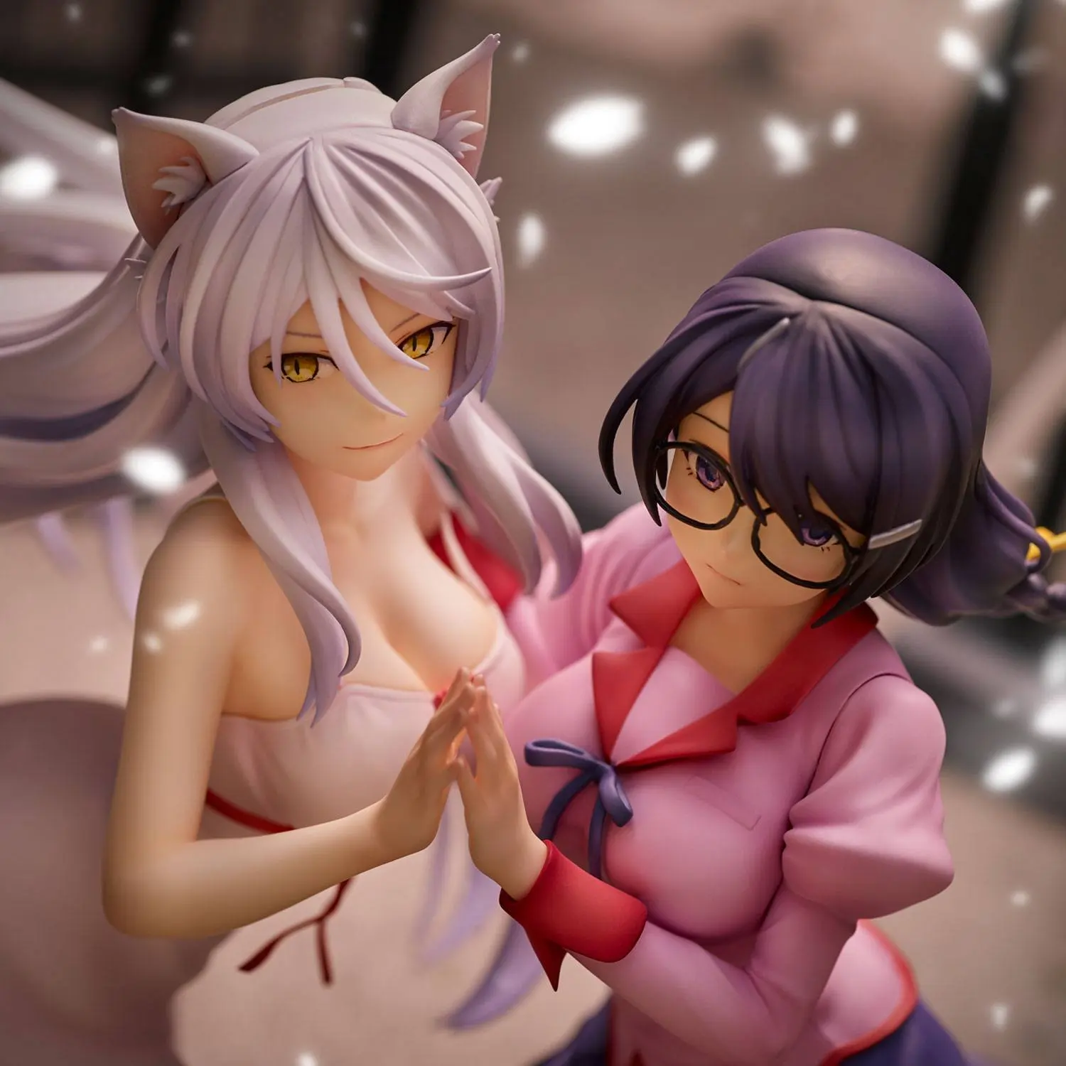 Nekomonogatari Monogatari Series PVC Sochy Tsubasa Hanekawa Set (re-run) 19 cm fotografii produktu